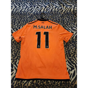 Liverpool FC 2017/2018 Salah Third Soccer Jersey Size M